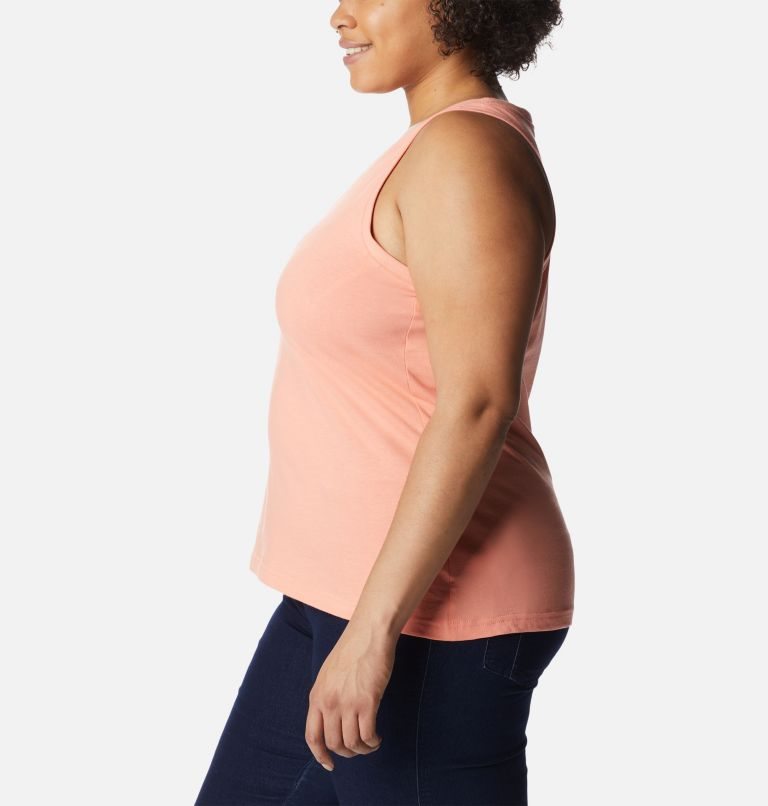 Women's Columbia Sapphire Point Tanks Coral | Plus Size CA-I4C50